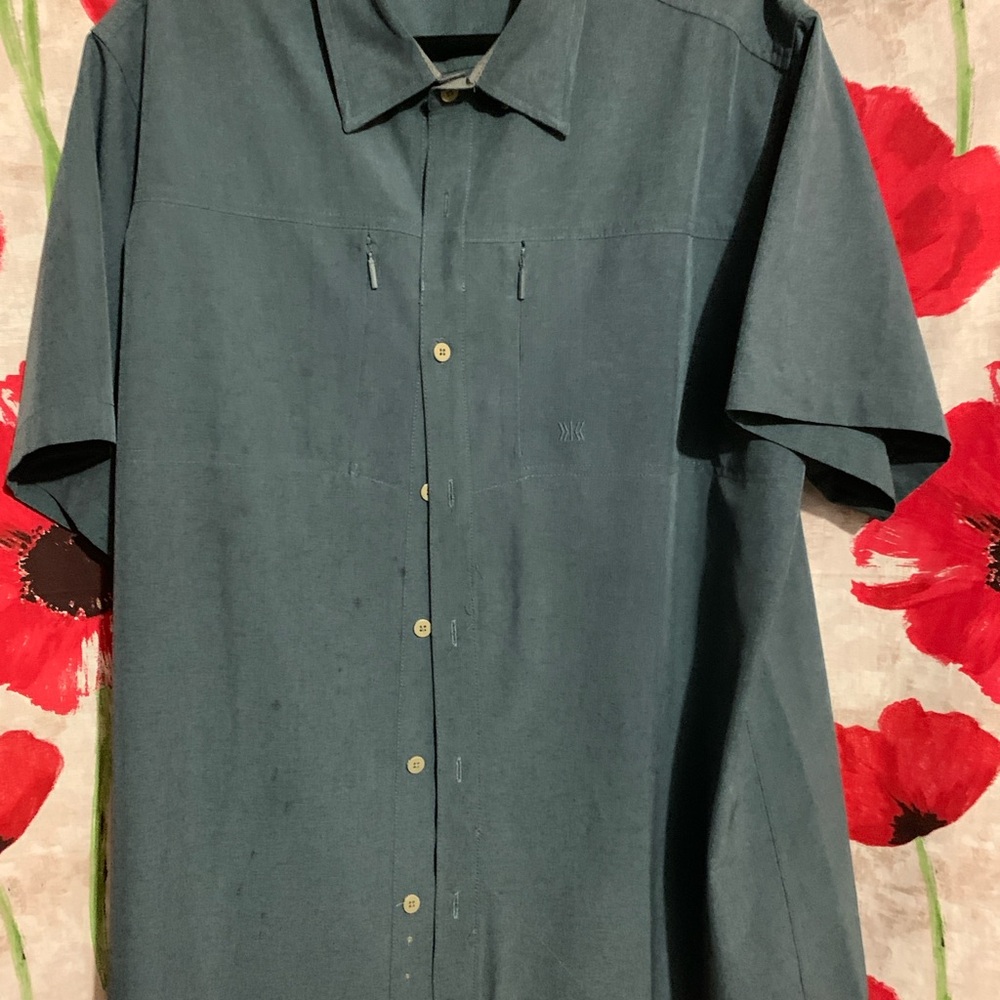 Men's Teal Button Down Shirt